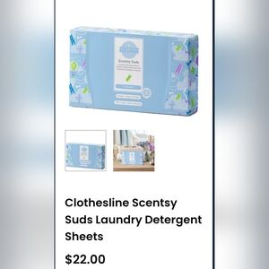 Scentsy Clothesline Laundry Detergent Sheets 25 Count